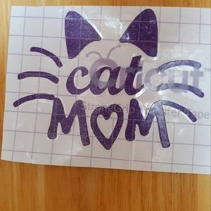 Cat mom decal